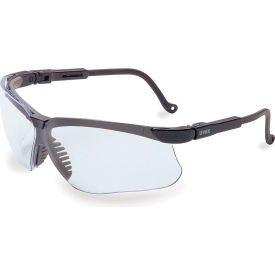 Genesis Half Frame Safety Glasses, Anti-Scratch, Clear Ultra-Dura Lens, Black Frame