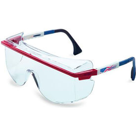 Astrospec 3001 OTG Safety Glasses with Anti-Fog Coating, Clear Lens & Frame