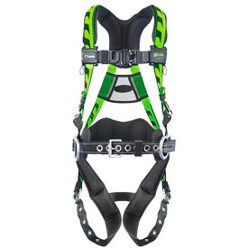 AirCore Stretchable Harness w/ Back & Hip D-Rings, Quick Connect, Universal, Green