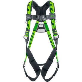 AirCore Stretchable Harness with Back D-Ring, Tongue Buckle, Universal, Green