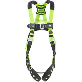Industry Standard Harness w/ Back D-Ring, Tongue Buckle, S/M, Green
