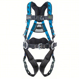AirCore Stretchable Harness with Back & Hip D-Rings, Tongue Buckle, 2XL/3XL, Blue