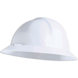 Everest A119R Full Brim Hard Hat, 6 pt. Ratchet Suspension, Type 2, Class E, White