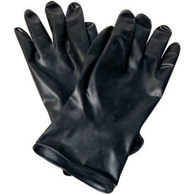Chemical Resistant Gloves, Smooth Grip, Butyl, 13 Mil Thick, Size 8, Black