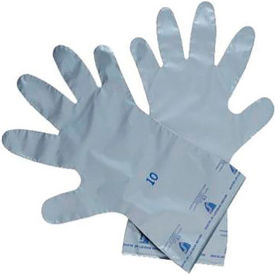 Chemical Resistant Gloves, Silver Shield, 2-11/16 Mil Thick, Size 8, Blue