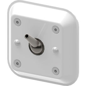 Ligature Resistant Adjustable Clothes/Towel Hook, 5-1/8"W x 7/8"D x 5-1/8"H, White