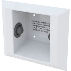 Ligature Resistant Semi-Recessed Toilet Paper Holder, One 4-1/2" Roll Capacity, White