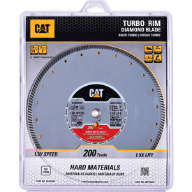 200 Trade Turbo Rim Diamond Blade, 14" Dia. x 3/16" Thick x 1+ P" Center Hole Diameter