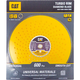 600 Pro Universal Turbo Diamond Blade, 14" Dia. x 3/16" Thickness, 1+P-20" Center Hole Dia.