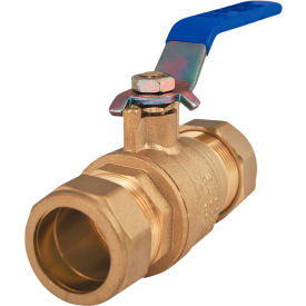 Full Port Compression Ball Valve, No Lead Brass, 3/4" Comp x 3/4" Comp