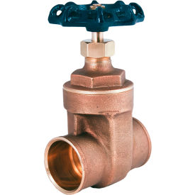 S-408NL Non-Rising Stem Gate Valve, No Lead Brass, 3/4" Sweat