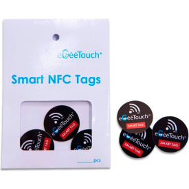 Smart NFC Stickers, Black, Pack of 3