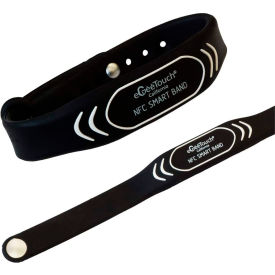 Smart NFC Wristbands, Black, Pack of 2