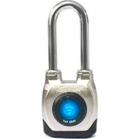4th Generation Smart Padlock, Long Shackle, Satin Silver