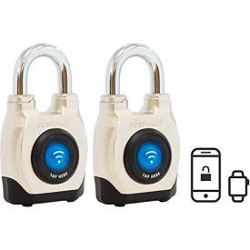 4th Generation Smart Padlock, Short Shackle, Satin Silver, Pack of 2