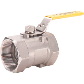 1-Piece Conventional Port Ball Valve, Stainless Steel, 3/4" Threaded