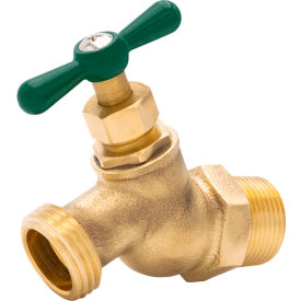 T-533HPNL LF Brass Heavy Pattern No-Kink Hose Bibb, 3/4" MNPT