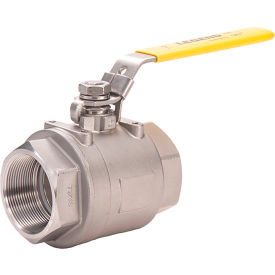 2-Piece Full Port 316 Ball Valve, Stainless Steel, 2-1/2" Threaded