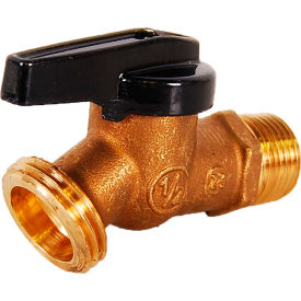 R-671NL LF Brass 1/4 Turn No-Kink Hose Bibb, 3/4" MNPT