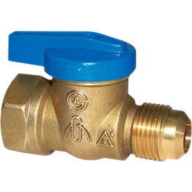 1-Piece Gas Ball Valve, Forged Brass, 1/2" Flare x 1/2" FNPT