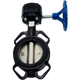 T-335DI-G Butterfly Valve with EPDM Seals & Gear Operator, 6" Wafer