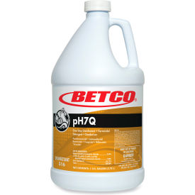 pH7Q Dual Neutral Disinfectant Cleaner, Lemon Scent, 1 Gallon Capacity Bottle, 4/Carton