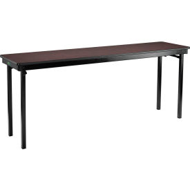 Max Seating Folding Table, 72"L x 18"W, Montana Walnut