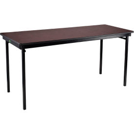 Max Seating Folding Table, 72"L x 24"W, Montana Walnut