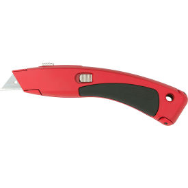 Curved Retractable Utility Knife, 7-1/2"L, Red