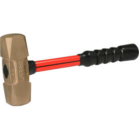 Non-Sparking Sledge Hammer, 4 lb. Head, 12-5/8" Short Fiberglass Handle