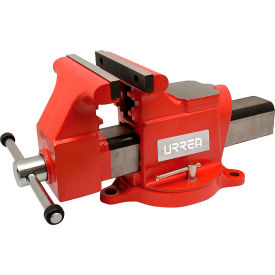 Industrial Workbench Vise with Swivel Base, 8" Jaw Width, 4-31/64" Throat Depth