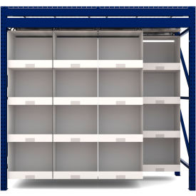 SpeedCell Ready Bay Pick Rack, Starter, XX-Large, 96"W x 42"D x 96"H, Blue/White