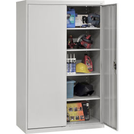 Elite Heavy Duty Tall Storage Cabinet, 22 Gauge, 46"W x 24"D x 72"H, Dove Gray
