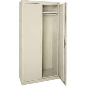 Elite All-Welded Wardrobe Cabinet, Solid Door, 36"W x 24"D x 72"H, Putty