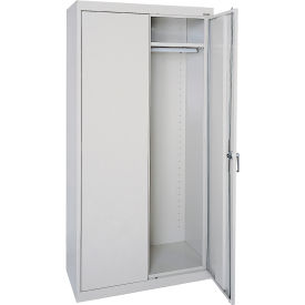 Classic All-Welded Wardrobe Cabinet, Solid Door, 36"W x 24"D x 72"H, Dove Gray