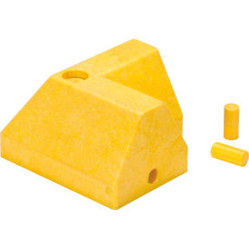 Modular Guard Curb, L-Section, 8-3/4"L x 6"W x 5"H, Yellow