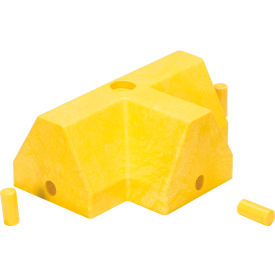 Modular Guard Curb, T-Section, 12"L x 6"W x 5"H, Yellow