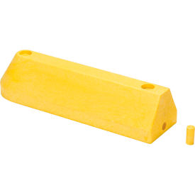 Modular Guard Curb, End Section, 21-1/4"L x 6"W x 5"H, Yellow