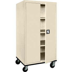 Transport Heavy Duty Storage Cabinet, 22 Gauge, 36"W x 24"D x 72"H, Putty