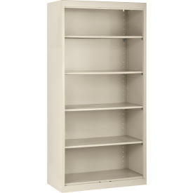 Elite Bookcase, Assembled, 36"W x 18"D x 72"H, Putty