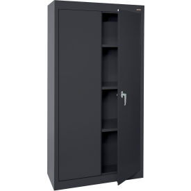 Value Line Storage Cabinet, 30"W x 18"D x 66"H, Textured Black, All-Welded