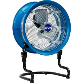 Blue 14" Heavy Duty Floor Fan, 3-Speed, 1/8 HP, 115V