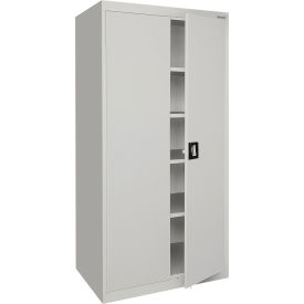 Elite Heavy Duty Tall Storage Cabinet, 22 Gauge, 36"W x 24"D x 72"H, Dove Gray