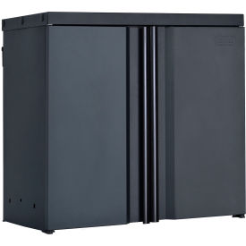RTA Wall Mount Storage Cabinet, 28"W x 14"D x 26"H, Unassembled, Textured Black