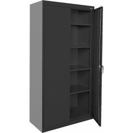 Classic Tall Storage Cabinet, 36"W x 24"D x 72"H, Textured Black, All-Welded