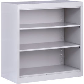 Elite Bookcase, Assembled, 36"W x 18"D x 36"H, Dove Gray