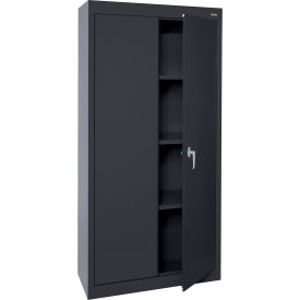 Value Line Storage Cabinet, 30"W x 18"D x 72"H, Textured Black, All-Welded