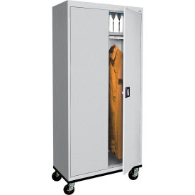 Transport Heavy Duty Wardrobe Cabinet, 22 Gauge, 36"W x 24"D x 78"H, Dove Gray