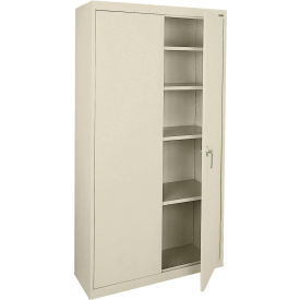 Value Line Storage Cabinet, 36"W x 18"D x 72"H, Putty, All-Welded