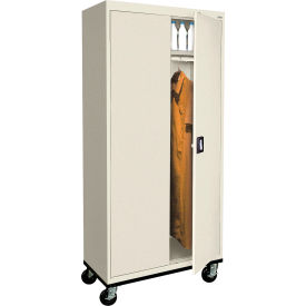 Transport Heavy Duty Wardrobe Cabinet, 22 Gauge, 36"W x 24"D x 78"H, Putty
